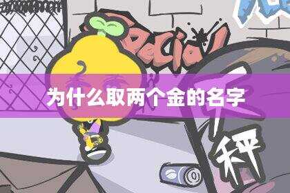为什么取两个金的名字