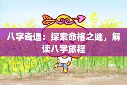 八字奇遇：探索命格之谜，解读八字旅程