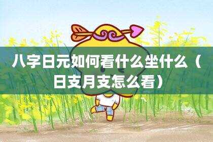 八字日元如何看什么坐什么（日支月支怎么看）