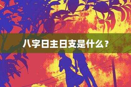 八字日主日支是什么？