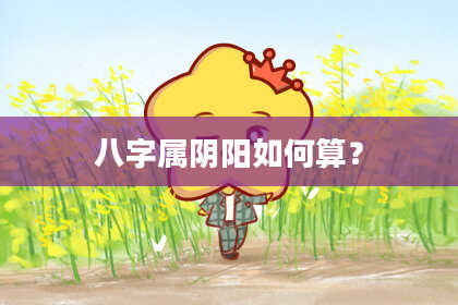 八字属阴阳如何算？
