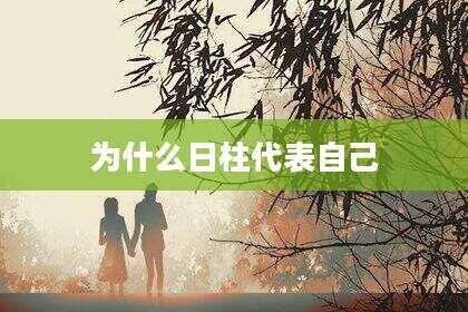 为什么日柱代表自己