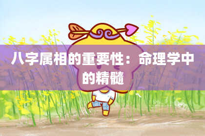 八字属相的重要性：命理学中的精髓