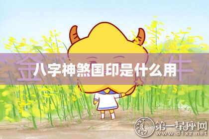 八字神煞国印是什么用