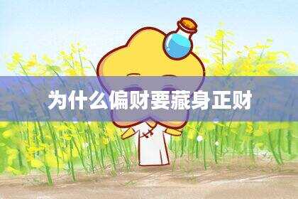 为什么偏财要藏身正财