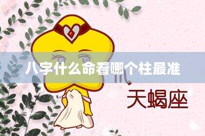 八字什么命看哪个柱最准