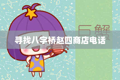 寻找八字桥赵四商店电话