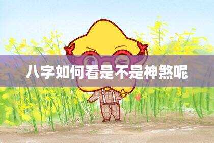 八字如何看是不是神煞呢