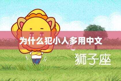 为什么犯小人多用中文