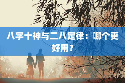八字十神与二八定律：哪个更好用？
