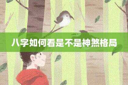 八字如何看是不是神煞格局