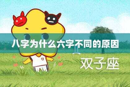 八字为什么六字不同的原因