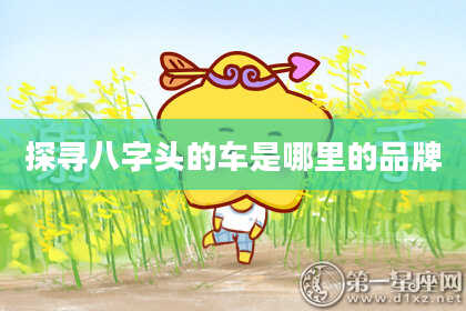 探寻八字头的车是哪里的品牌