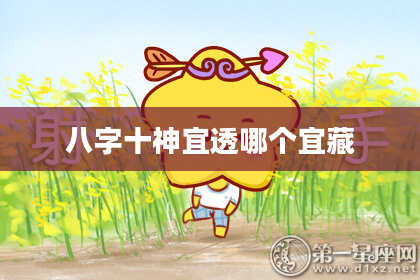 八字十神宜透哪个宜藏