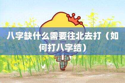 八字缺什么需要往北去打（如何打八字结）