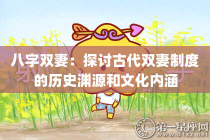 八字双妻：探讨古代双妻制度的历史渊源和文化内涵