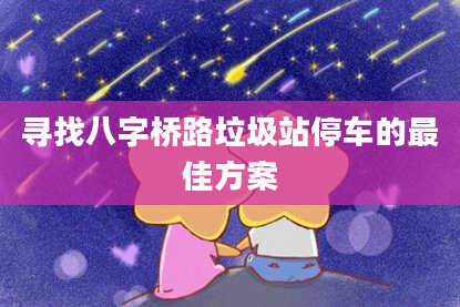 寻找八字桥路垃圾站停车的最佳方案