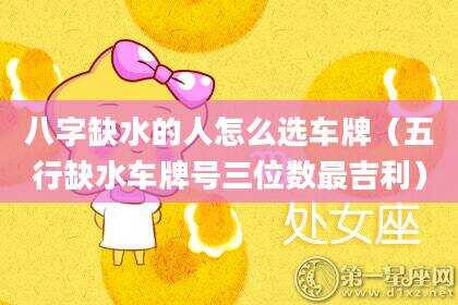 八字缺水的人怎么选车牌（五行缺水车牌号三位数最吉利）