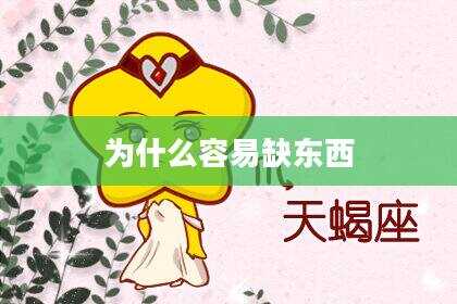 为什么容易缺东西