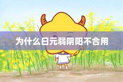 为什么日元弱阴阳不合用