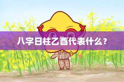 八字日柱乙酉代表什么？
