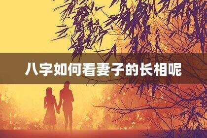 八字如何看妻子的长相呢