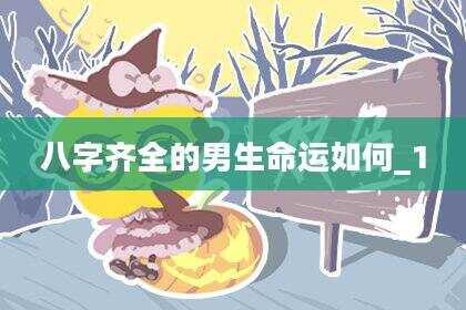 八字齐全的男生命运如何_1