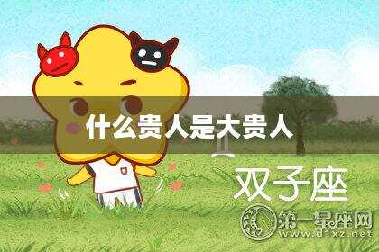 什么贵人是大贵人