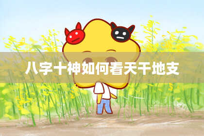 八字十神如何看天干地支