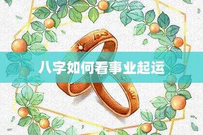 八字如何看事业起运
