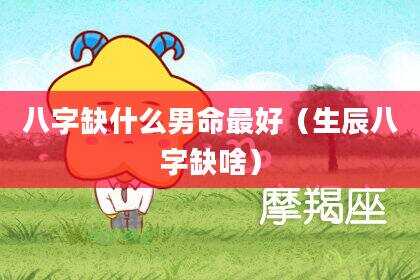 八字缺什么男命最好（生辰八字缺啥）