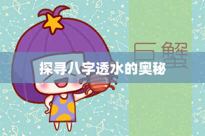 探寻八字透水的奥秘