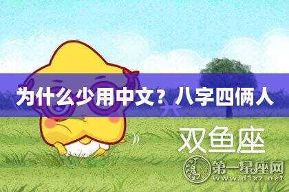 为什么少用中文？八字四俩人