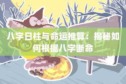 八字日柱与命运推算：揭秘如何根据八字断命
