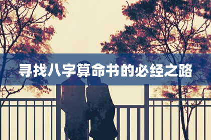 寻找八字算命书的必经之路