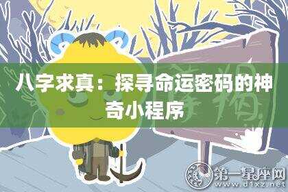 八字求真：探寻命运密码的神奇小程序
