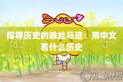 探寻历史的蛛丝马迹：用中文看什么历史