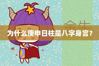 为什么庚申日柱是八字身宫？