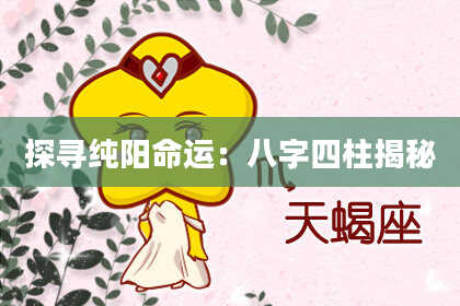 探寻纯阳命运：八字四柱揭秘
