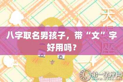 八字取名男孩子，带“文”字好用吗？
