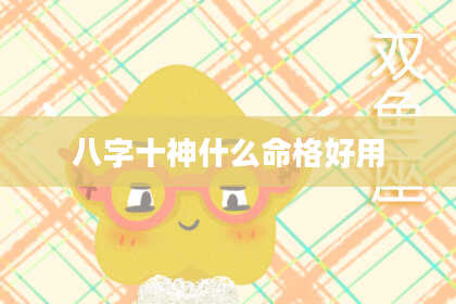 八字十神什么命格好用