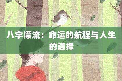 八字漂流：命运的航程与人生的选择