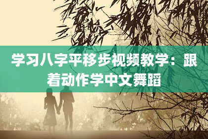 学习八字平移步视频教学：跟着动作学中文舞蹈