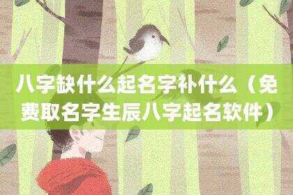 八字缺什么起名字补什么（免费取名字生辰八字起名软件）