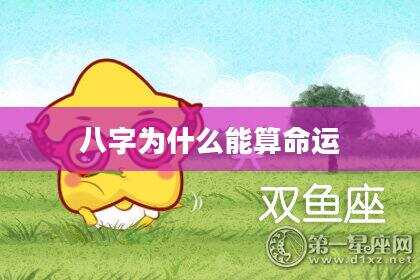 八字为什么能算命运