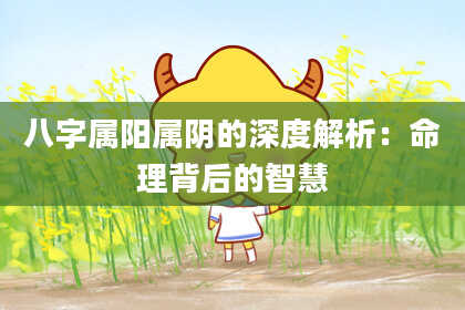 八字属阳属阴的深度解析：命理背后的智慧