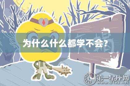 为什么什么都学不会？
