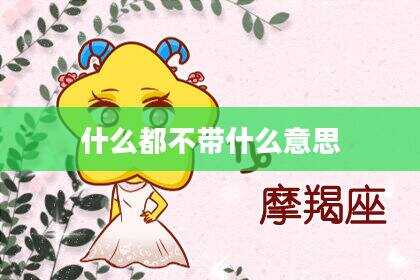 什么都不带什么意思
